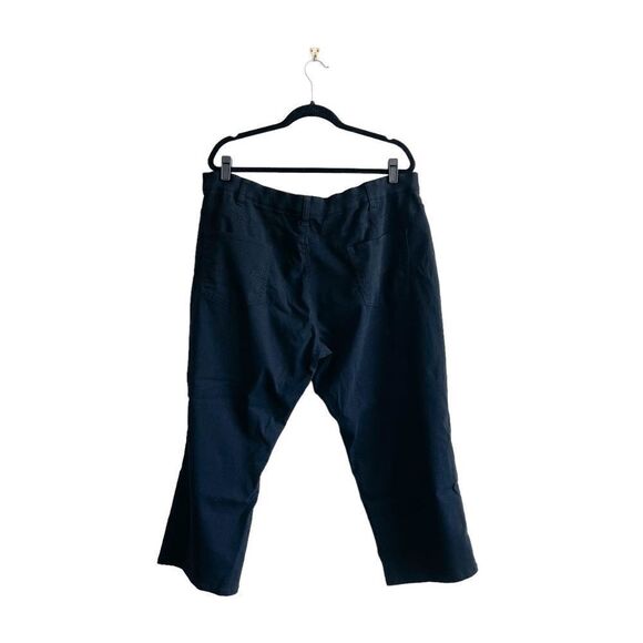 Point Zero Mens Pants Cropped Stretch Waist Black Size 48 x 32 - Picture 2 of 9